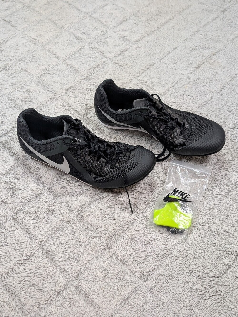 Nike Zoom Rival Black Silver Track Field Multi Event Spikes Mens 8.5 DC8749-001